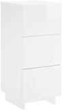 vidaXL Dressoir Hoogglans Wit 33.5 x 34.5 x 75 cm Bewerkt hout