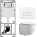 QeramiQ Dely Swirl Toiletset - Inbouwreservoir Geberit UP320 - Mat Blanc