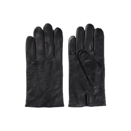 BOSS leren handschoenen zwart