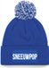 Bellatio Decorations Muts Sneeuwpop met pompon - one size blauw - wintermuts