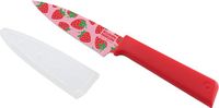 Kuhn Rikon Colori Funky Fruit Aardbeienmes, Roze/Rood, Roestvrij staal
