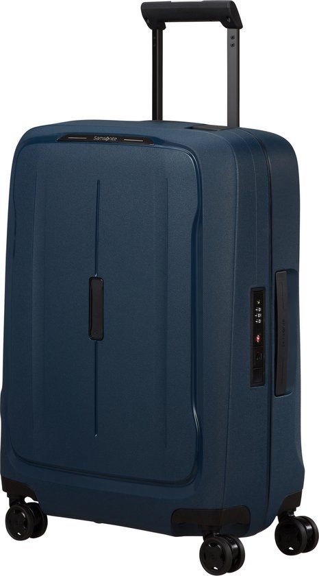 Samsonite Essens Spinner 55 cm Handbagage - Midnight Blue - Hardcase - 4 Wielen