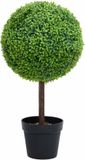 vidaXL Kunstplant met pot, buxus bolvorming, 50 cm, groen