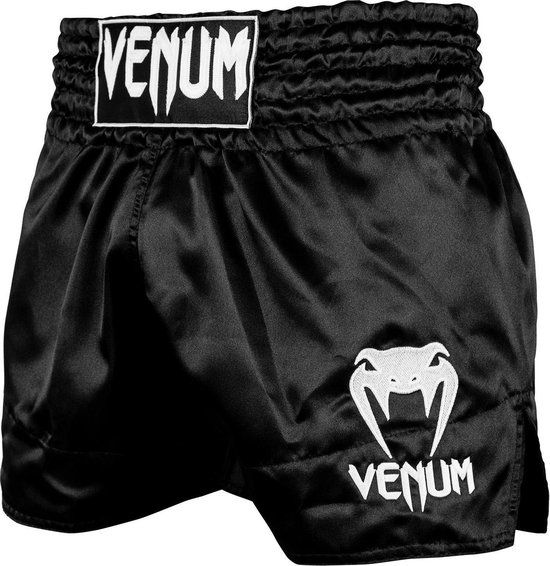 Venum Classic Muay Thai Kickboks Broekjes - Zwart/Wit - XXL - Unisex