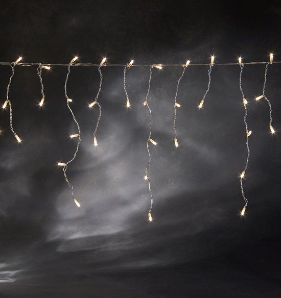 KONSTSMIDE 3701 - Snoerverlichting - 100 lamps iciclesnoer microlight - 200 cm - 24V - voor buiten - warmwit