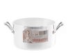 Pentole Agnelli fama416 hoge braadpan met 2 handgrepen, aluminium, zilver
