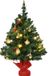 HOMCOM Mini kunstkerstboom 60 cm met 73 punten, ballen | 8 hulstbessen, kunstkerstboom, kerstboom, cementbasis, kerstdecoratie, voor binnen, kantoor, woonkamer