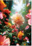 Grußkarte Blütenträume Motiv Blassrosa Dahlie: VE mit 5 Klappkarten