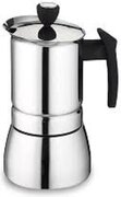 Cafè Ole Café Olé van Grunwerg Italiaanse stijl roestvrij staal espresso koffiemaker, roestvrij staal, zilver, 9 cup, SSICM-09