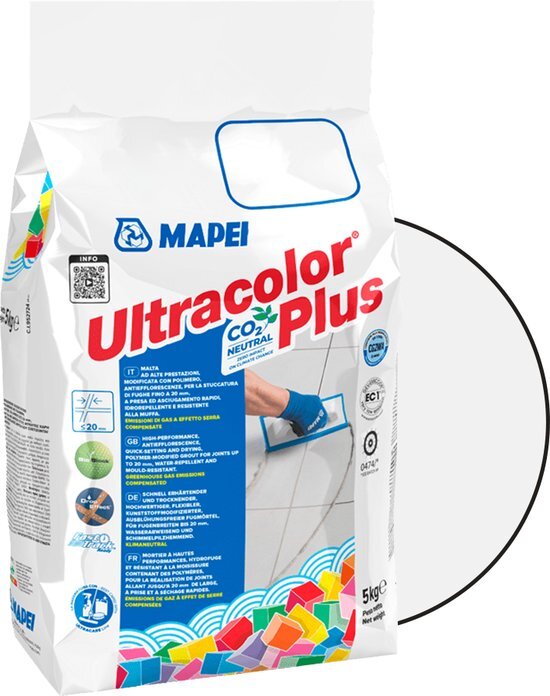 Mapei Ultracolor Plus Voegmortel - Waterafstotend &amp; Schimmelwerend - Kleur 110 Manhattan - 5 kg