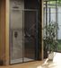 Ravak Slim douchedeur BLSDP2-110, 1077-1105 mm, zwart/helder glas