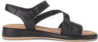 Gabor 82.733.27 Dames Sandalen Zwart Leer Platte Sandalen