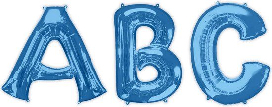AMSCAN - Blauwe aluminium letter ballon - Q - 17cm