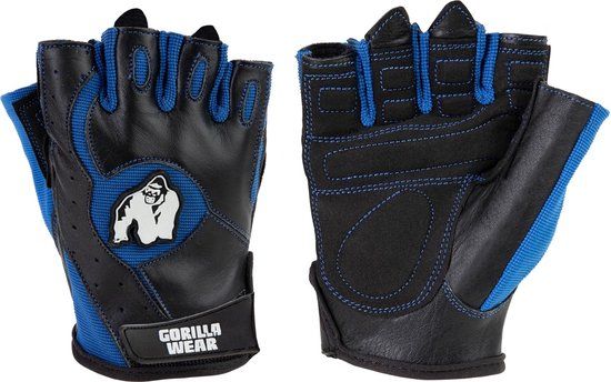 Gorilla Wear Mitchell Training Handschoenen - Zwart/Blauw - M