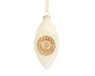 Decoris boule de noël 8cm en verre, couleur blanc 1 pièce