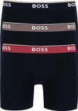 HUGO BOSS Power boxer briefs (3-pack) - heren boxers normale lengte - blauw met gekleurde tailleband
