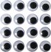 Rayher hobby materialen Zelfklevende Wiebel Oogjes - 80x - 15 mm - hobby/knutselmateriaal