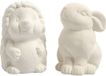 Creativ Company CC Tirelire, hérisson et lièvre, H : 10 cm, blanc, 2 pc/ 1 pack
