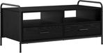 vidaXL Salontafel Zwart eiken 99,5 x 49 x 46 cm Bewerkt hout