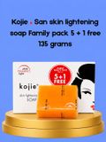 Kojie San Skin Lightening Soap – Family Pack 5 + 1 GRATIS – 135 g – Verhelderende & Hydraterende Zeep