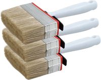 Sorex Blokkwast 7 x 3 cm - 4 stuks - Synthetisch haar - Kunststof - Wit