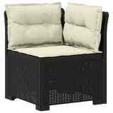 vidaXL - Eén-zits - Tuin - Sofa - met - Kussens - Rieten - Look - PP - Antraciet