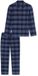 SCHIESSER Pyjama lang Heren faded denim Geruit