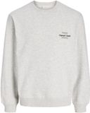 JACK & JONES JORNORREBRO TYPO BACK SWEAT CREW NECK Heren Trui White Melange S