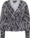 faina Blouse zwart wit