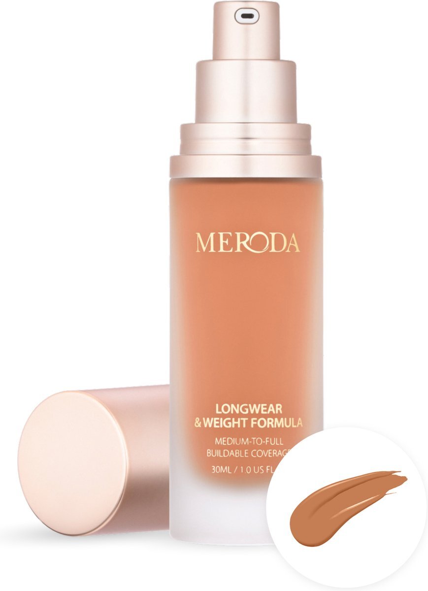 Meroda Cosmetics Meroda Universal Foundation - 16C | Lichtbeige met gouden perzik ondertoon brons met warme gouden ondertoon - 30ml