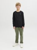 JACK&JONES JREBREBEL LOGO LS TEE NOOS JNR Garçon T-shirt manches longues Noir Coton Taille 164
