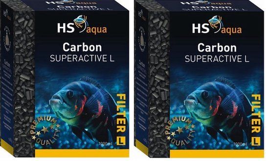 HS-aqua Carbon Superactive L - 2x1L - Actieve Kool - Aquarium Filtermedia