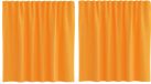 vidaXL - Gordijnen - voile - met - roedezakken - 2 - st - oranje