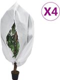 vidaXL Housse de protection pour plantes avec fermeture éclair 4 pc 70 g/m² 1,55x1,55 m