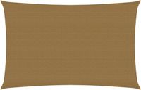 vidaXL Zonnezeil 160 g/m² 4x6 m HDPE Taupe
