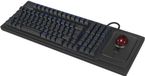 KeySonic KSK-8202ELU-T (DE) Mechanisch USB Duits Zwart Toetsenbord met Trackball