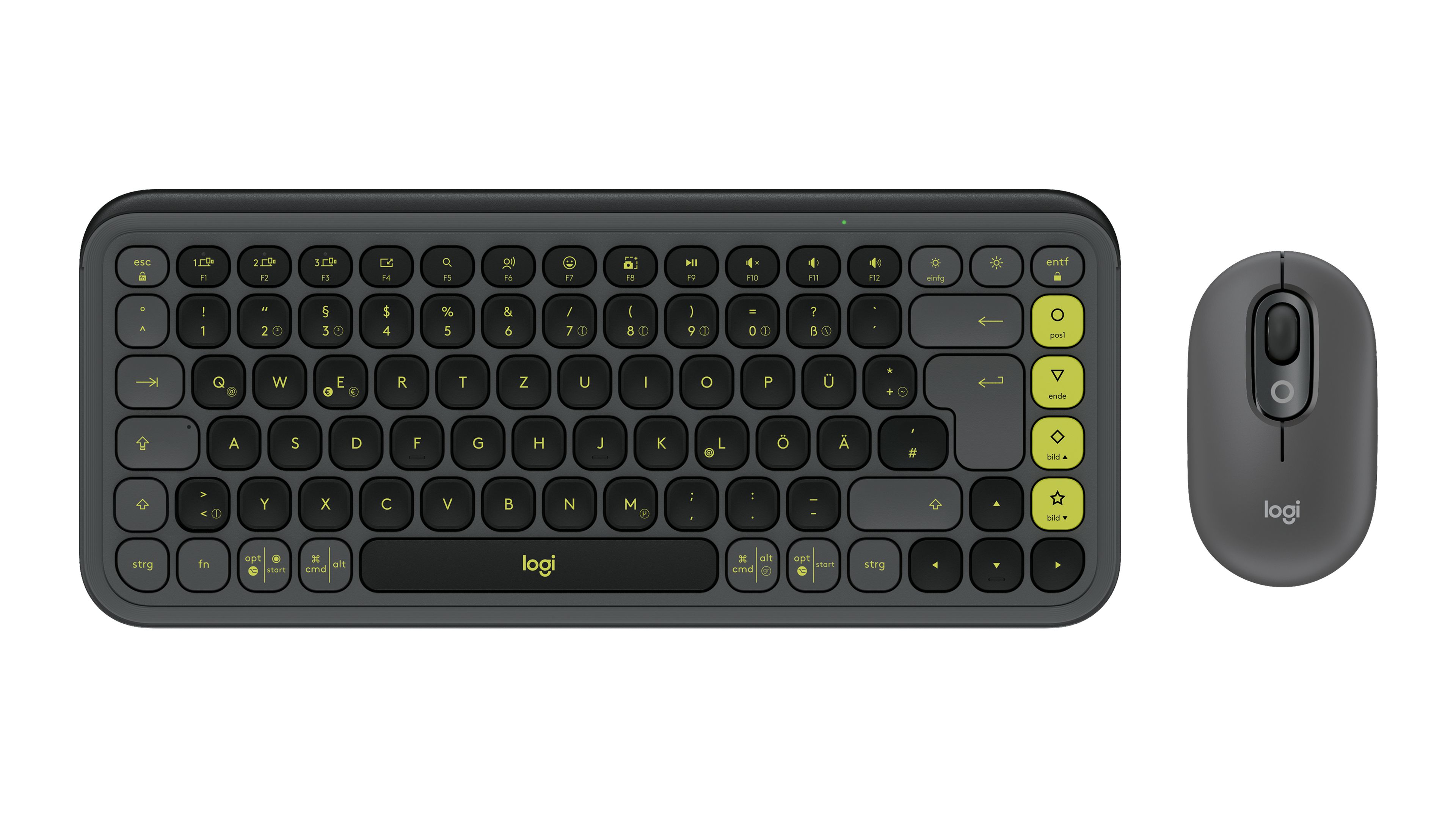 Logitech Pop Icon Combo Toetsenbord Inclusief Muis Universeel Bluetooth QWERTZ Duits Grafiet