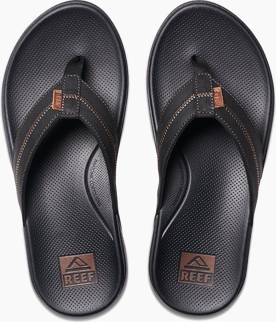 Reef Cshn Phantom 2.0 Leblack/Coffee Men's Flip-Flops - Black/Dark Blue - Size 46