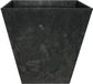 Artstone Bloempot - vierkant - gerecycled kunststof - zwart - D15xH15 cm