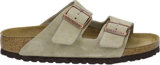 Birkenstock Arizona SFB VL Narrow Dames Slippers - Taupe - Maat 38