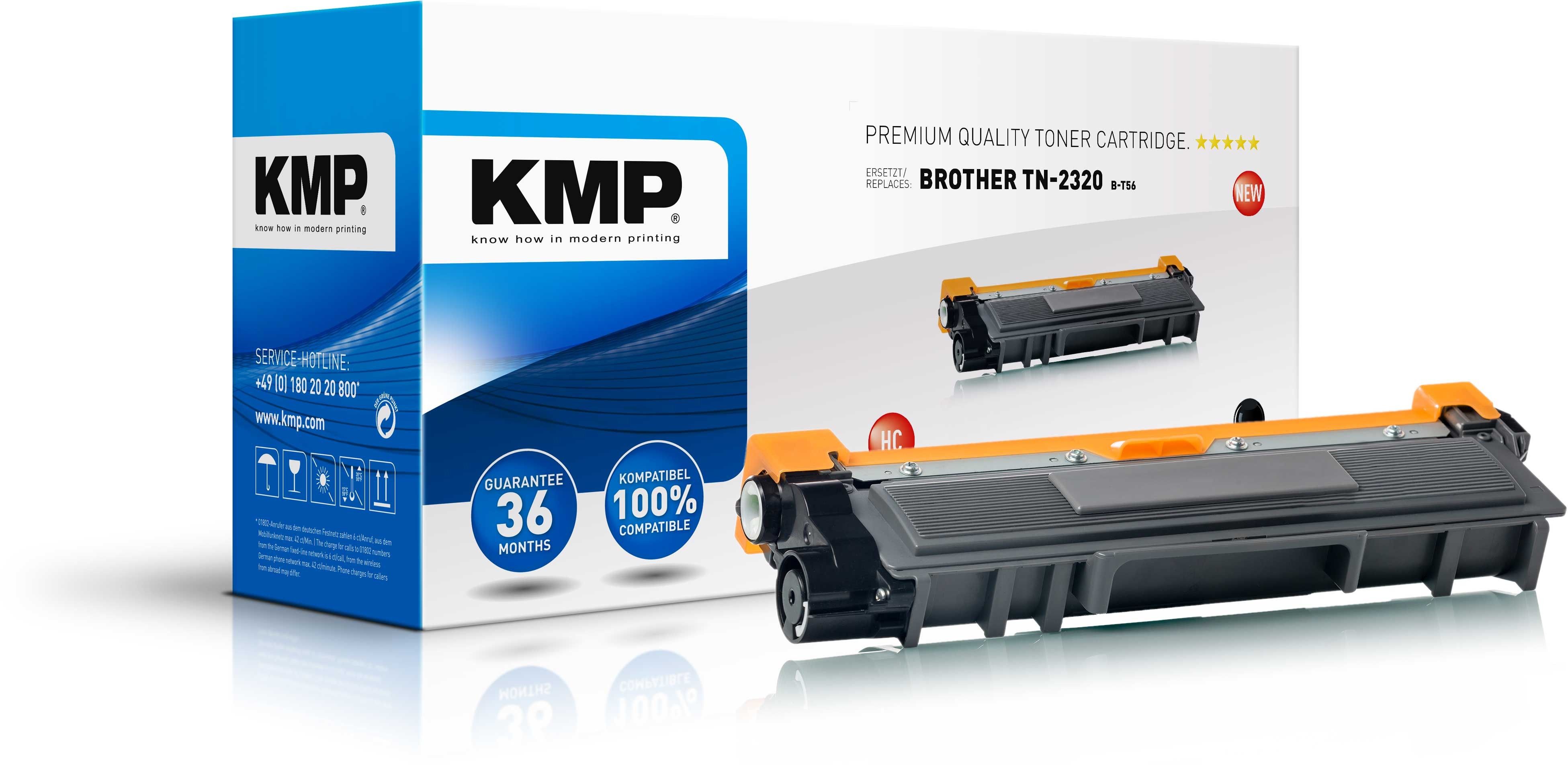 KMP B-T56 - Tonercartridge - Zwart - 1 stuk