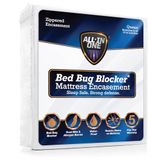Alles-in-één Bed Bug Blocker Alles-in-één stille waterbestendige matrasbeschermer met ritssluiting, koningin