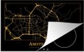 Merkloos KitchenYeah® Inductie beschermer 77x51 cm - Amsterdam - Black and Gold
