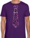Bellatio Decorations Verkleed T-shirt heren - panterprint stropdas - paars - foute party - carnaval S