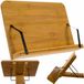 Merkloos Malatec Kookboeken standaard - bamboe - verstelbaar - metaal - 21 x 28 cm - tablet houder
