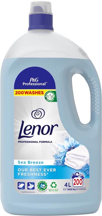 Lenor Professional Wasverzachter Zeebries - 200 wasbeurten - 4 L