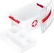 Relaxdays Verbanddoos - EHBO kist voor medicamenten - Kunststof - 14,5 x 30 x 21 cm - Wit