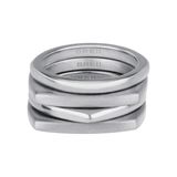 BREIL NEW TETRA Ring Vrouwen Zilver Vierkant Maat 56