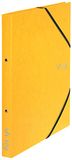 VON Leitz 30120015 Ringband A4, karton, met 2 ringen en elastische sluiting, 25 mm rugbreedte, voor 140 vellen, ringmechanisme, voor school, studie en thuis, geel