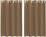 vidaXL - Voile gordijnen met doorvoertules - 2 stuks - Lichtbruin